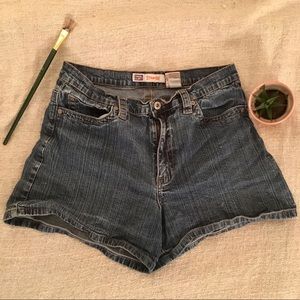Faded Glory Stretch Jean Shorts Distressed